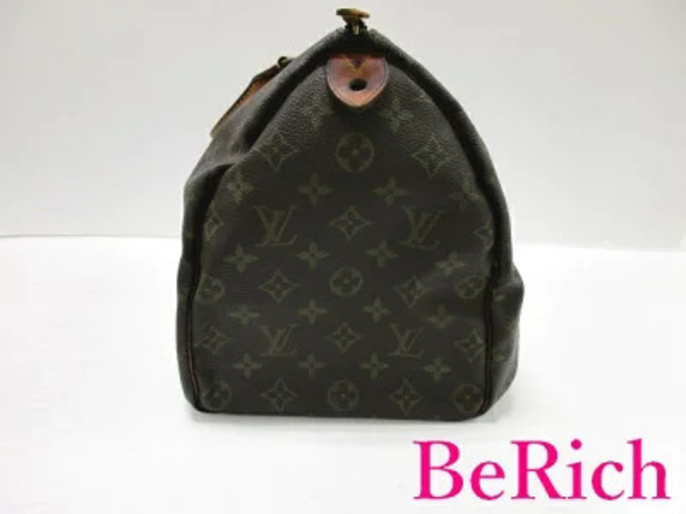 Louis Vuitton Boston Handbag Speedy Bag Monogram Shoulder Brown
